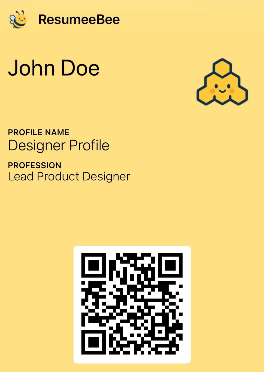 ResumeeBee wallet pass preview 2